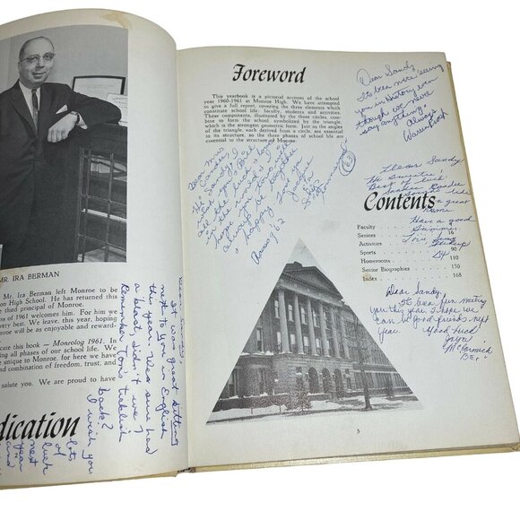 Monroe High School 1961 Yearbook Rochester New York Monrolog Hardcover u - Picture 4 of 10